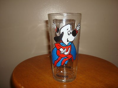 VINTAGE 70S PEPSI COLLECTIBLE UNDERDOG GLASS