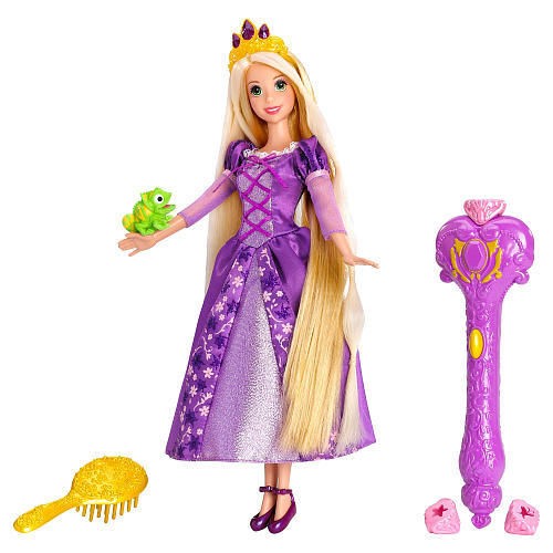 BARBIE DISNEY RAPUNZEL ENCHANTED HAIR COLOR CHANGE WITH LIGHT NEW