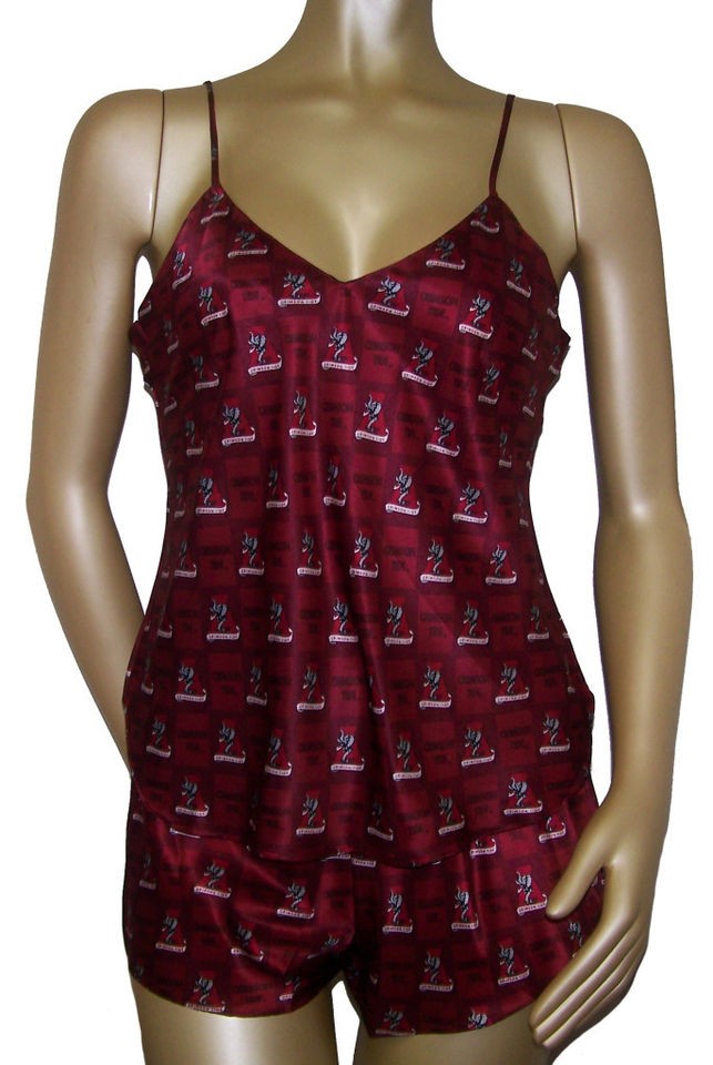 Merge Left UNIVERSITY OF ALABAMA CRIMSON TIDE 100% Silk Womens Cami 