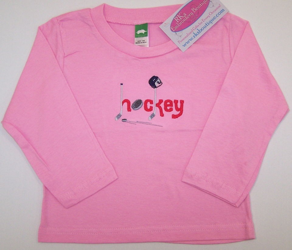 Custom Hockey Stick Gear Long Sleeve Baby Toddler Shirt