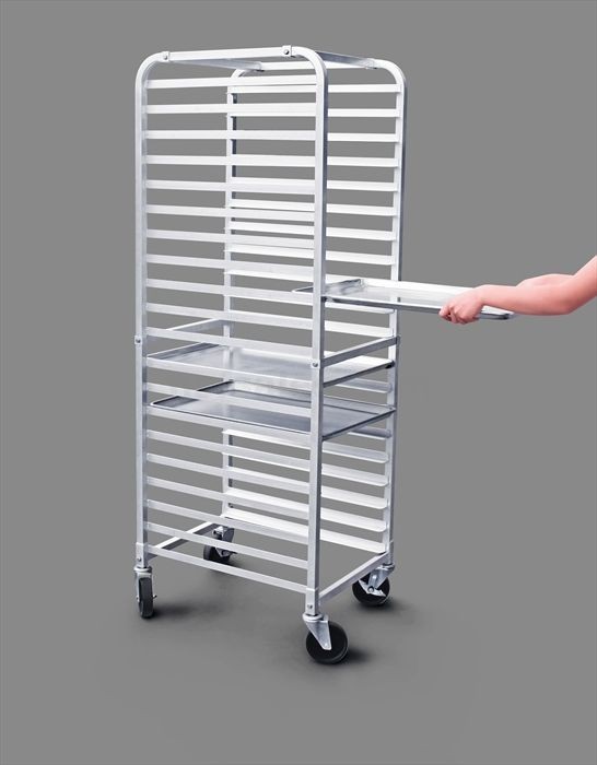   Certificated 20 Tier Bun Pan Rack Sheet Pan Rack W/2 Brake Wheel New