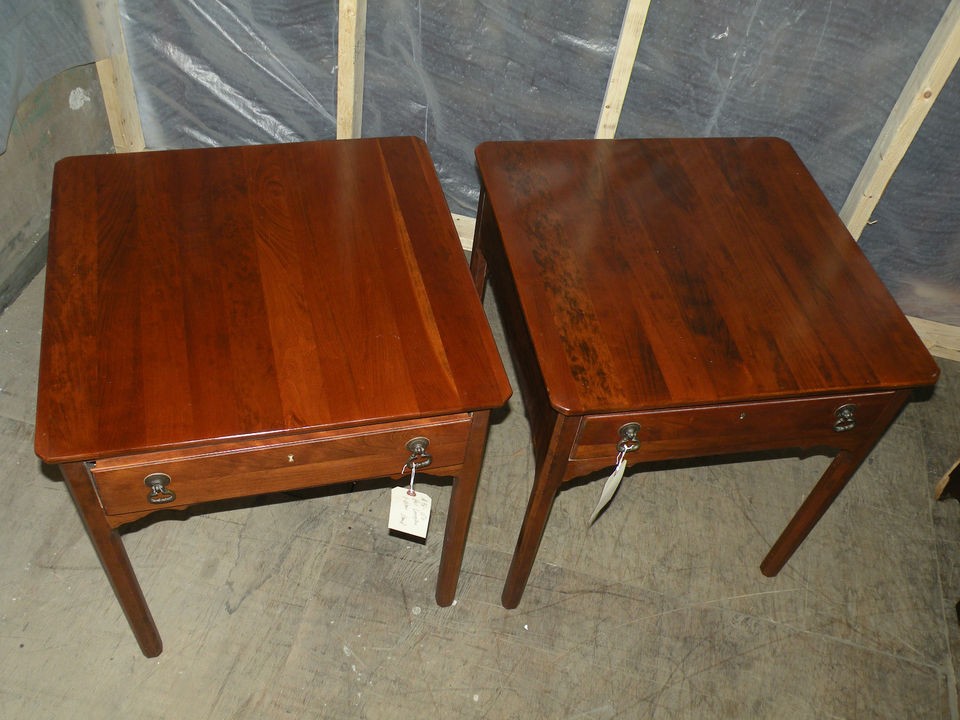 Matching Pair of 2 Solid Cherry Lexington Bob Timberlake End Table 