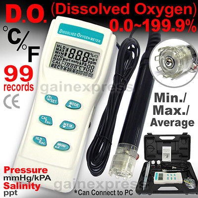   Professional Digital Large LCD Dissolved Oxygen DO Meter Kit Monitor