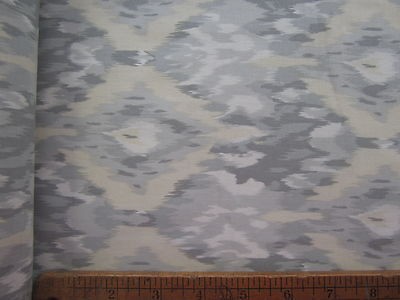 BY THE YD100% COTTON PRINT FABRIC   STELLA IKAT   GREY #12