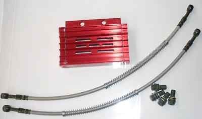 Dirt pit bike Oil cooler radiator cooling ATV Motocross parts   red