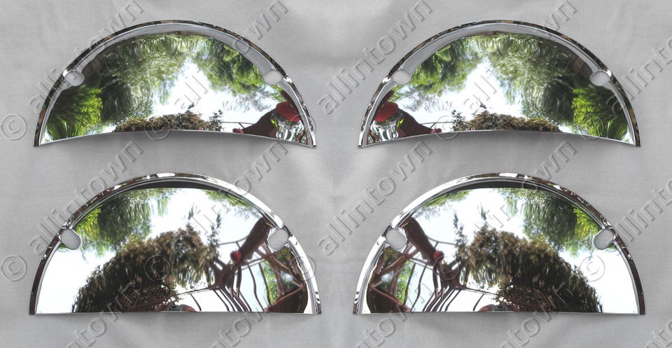   HALF MOON moons headlight covers chrome rat rod (Fits 1964 Corvair