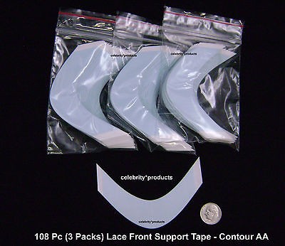 108 pc Lace Front Support AA Tape Blue Liner Walker 4 Wig Toupee Hair 