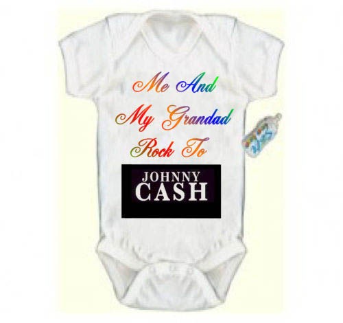 ME AND MY GRANDAD ROCK TO JOHNNY CASH BABY VEST