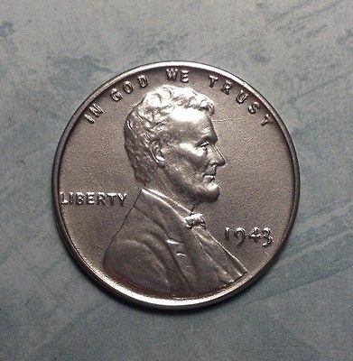 COIN 1943 P STEEL LINCOLN WHEAT PENNY UNCIRCULATED #BN25