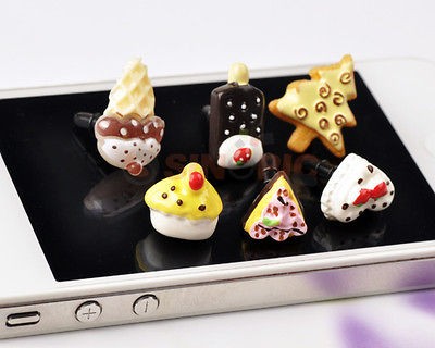 Hot sale cute cake shape Dustproof Anti Dust Plug For iPhone 4/4S All 