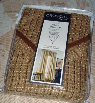 Croscill BRIANA GOLD Ascot Valance 40x21 Tweed New