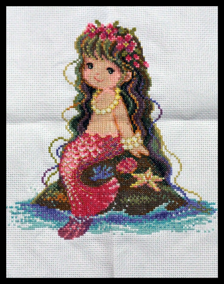 cross stitch little mermaid