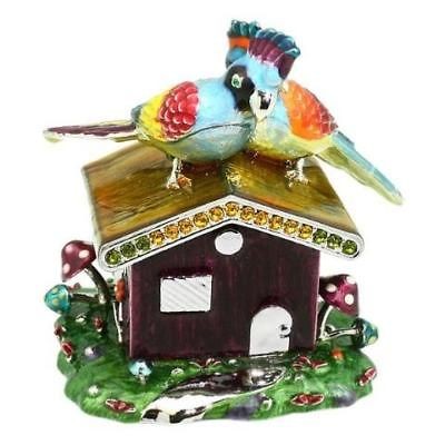 NIB DAZZLERS LOVE BIRDS JEWELRY BOX W/SWAROVSKI CRYSTAL