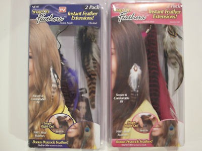   Feathers Instant Feather Extensions   As Seen On TV   Two 2 PACKS