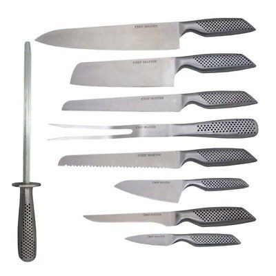 CHEF MASTER 10 Pc Professional Chef Knife Set. 8 Knives