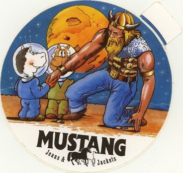 Vintage Sticker Mustang Jeans & Jackets