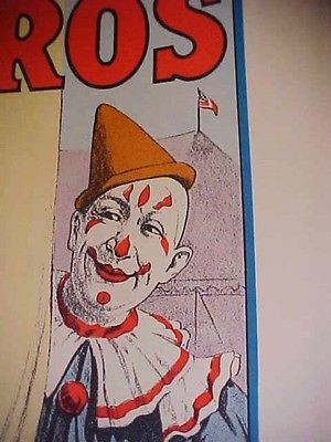 WONDERFUL MUSEUM ORIGINAL 1966 CIRCUS CLOWN POSTER RINGLING BROS 