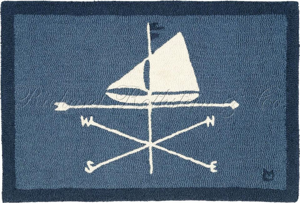   Weather Vane Nautical Maritime Marine Seasonal Decorative Area Rug