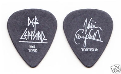 Def Leppard Vivian Campbell Gray Guitar Pick 2006 Tour