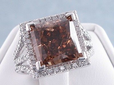 15 CARATS CT TW PRINCESS CUT DIAMOND ENGAGEMENT RING NATURAL 