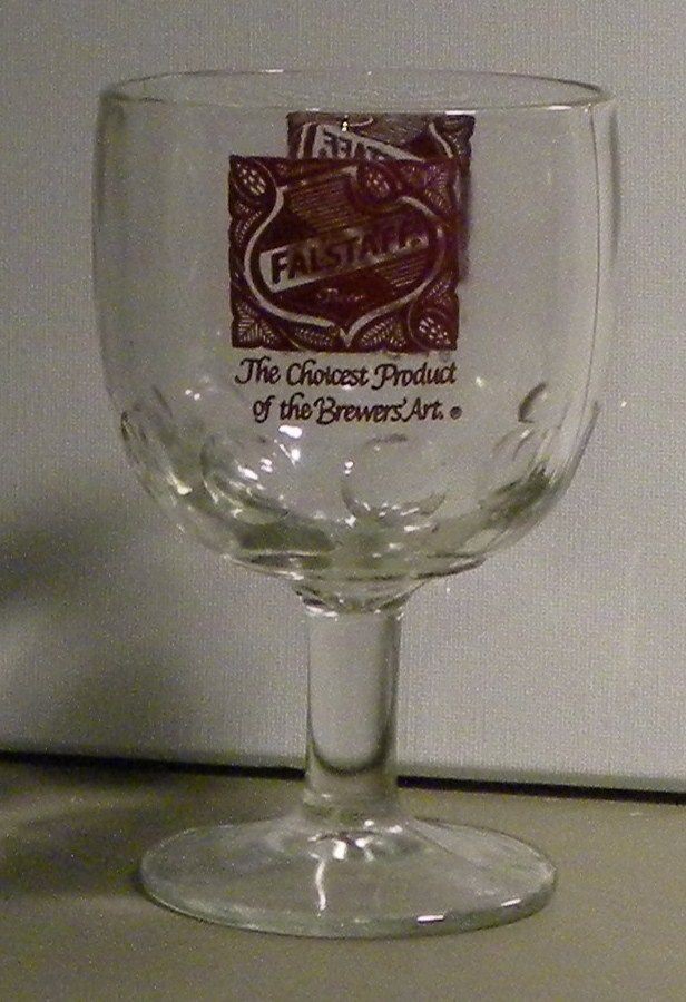 12OZ FALSTAFF CLEAR BEER GLASS DIMPLE GOBLET