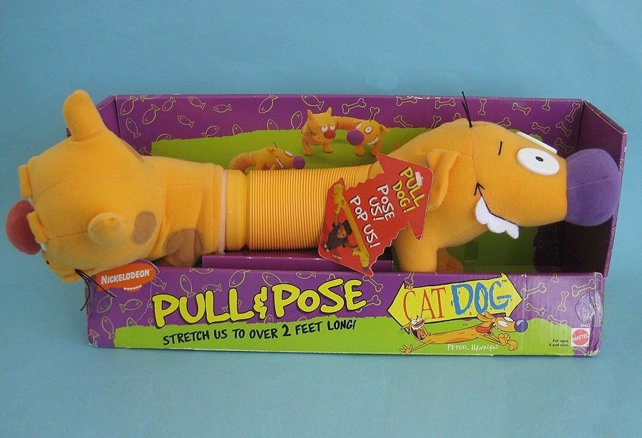 Nickelodeon CatDog Cat Dog Pull & Pose Plush Toy   Mattel