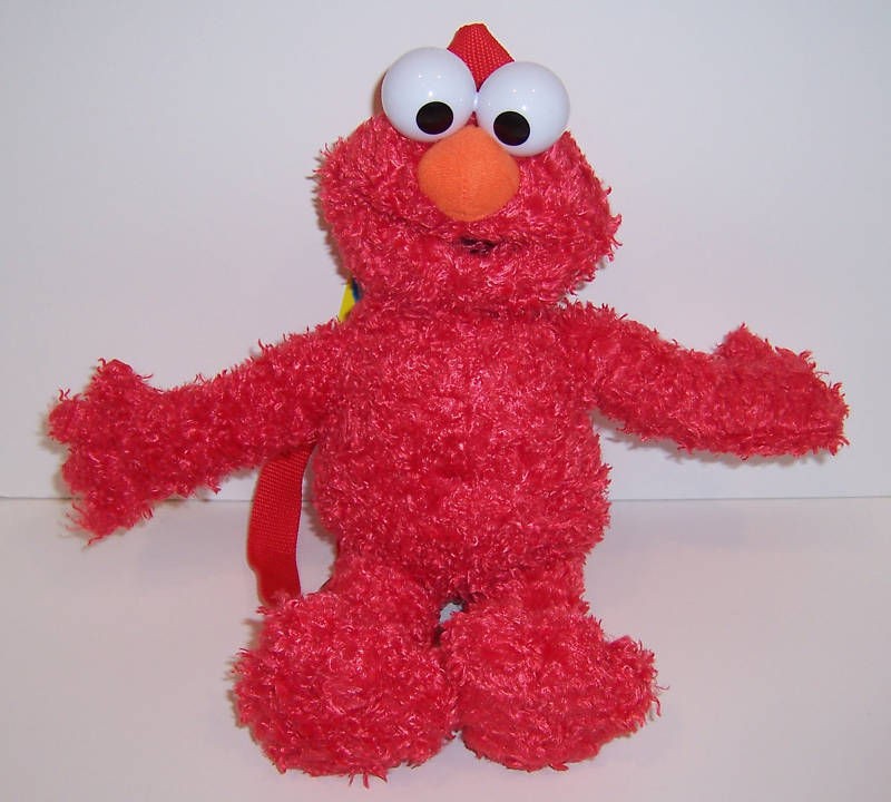 Furry Sesame Street ELMO PLUSH DOLL BACKPACK Toy NEW