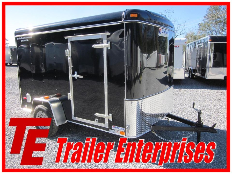 NEW 13 UNITED 6 X 10 ENCLOSED CARGO TRAILER W/ RAMP DOOR