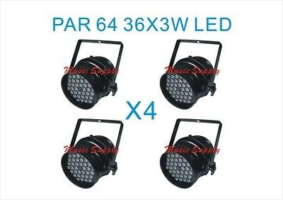 LOT DJ 36x3w LED LIGHT RGB PAR 64 108watt 7channel DMX STAGE PARTY 