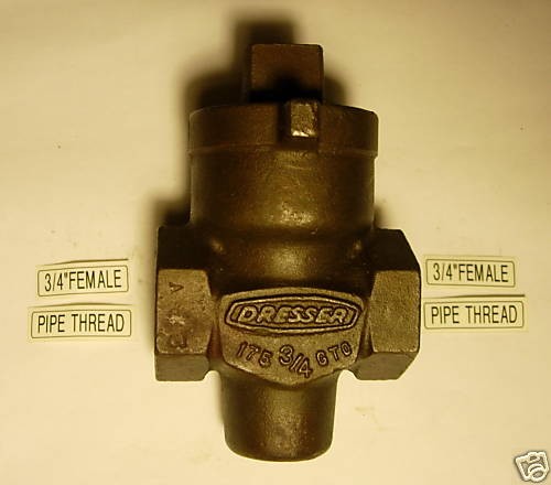 BLACK PIPE GAS VALVE 3/4 DRESSER 175 GTO(BK34 GV1)