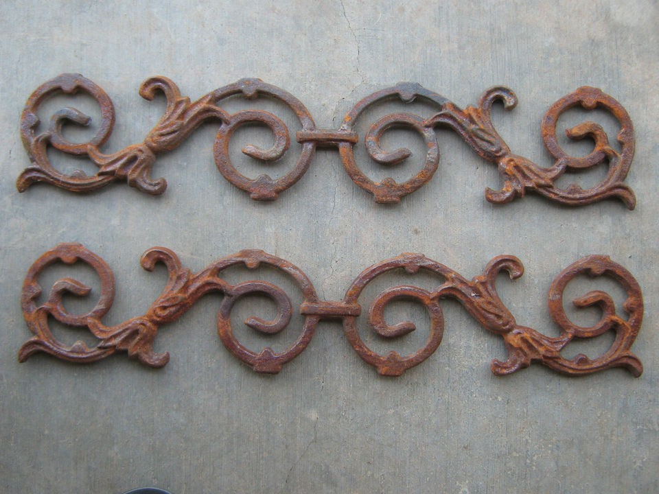 Wrought Iron Metal 21 1/2 Wall Decor Door Topper nice natural patina