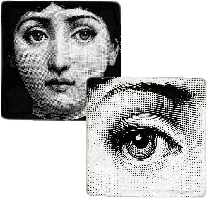 Cute Big Eye Fornasetti Double Side Cushion Pillow Case