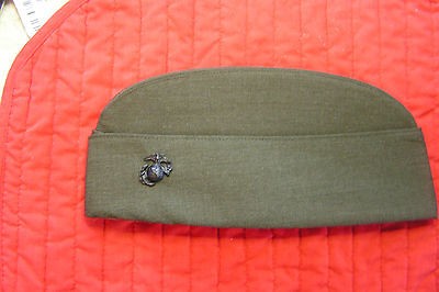 GARRISON CAP WITH EMBLEM, EM, MENS,OFFICIAL USMC