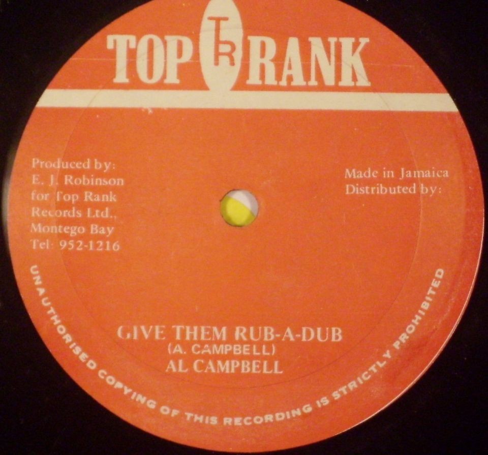   SINGLE AL CAMPBELL Give Them Rub A Dub TOP RANK RARE ** LISTEN