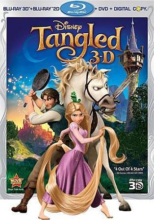 Tangled (Blu ray/DVD, 2011, 4 Disc Set, Includes Digital Copy; 2D/3D)