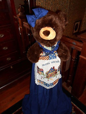 BLESS AMERICA, HOUSES APRON CUTE TEDDY BEAR VACUUM CLEANER COVER