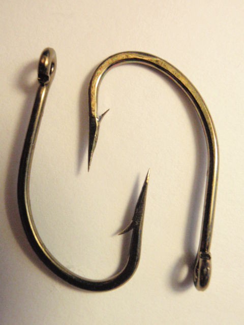 50 Eagle Claw Lazer Sharp size 2/0 OShaugnessy Bronze Live Bait Fish 