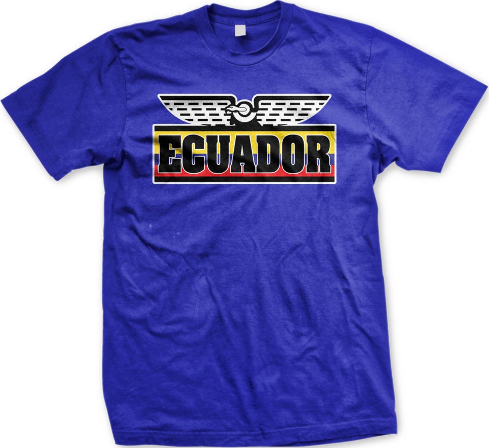 Made in Ecuador Flag Shield Olympics Beisbol South America New Mens T 