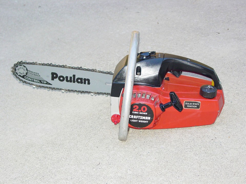   POULAN 2000) CHAINSAW, 33CC, 10 NEW BAR & CHAIN, GREAT TRIM SAW