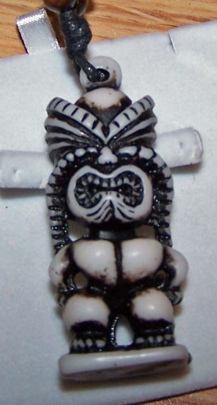 Hawaiian Tiki God NECKLACE HAWAII CHOKER Bone Craved