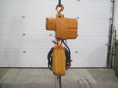 Kito 1 Ton Electric Hoist 115V 1ph 15m Chain EF2 01OL pendant