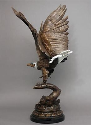 Eagle by Jules Moigniez Solid Bronze Collectible Sculpt Statue Signed 