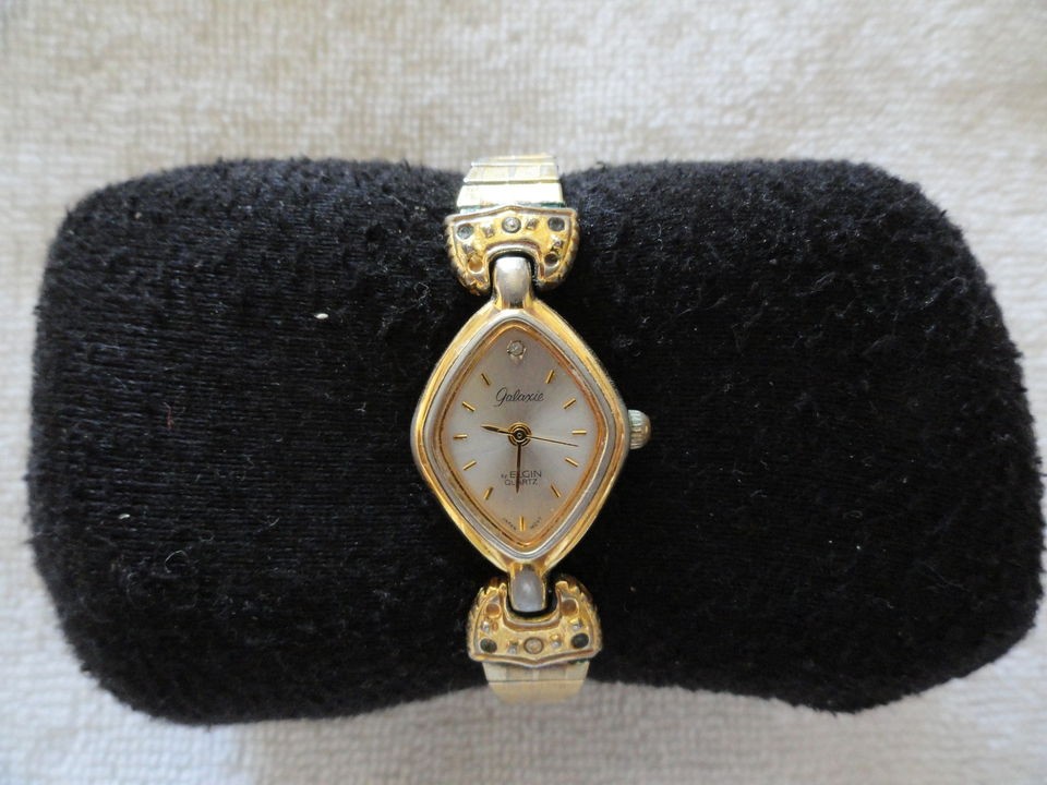 a6715) Galaxie by Elgin Ladies Quartz Watch with Stretch Band