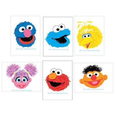 12 SESAME STREET ELMO TATTOOS Party Favors   FREE SHIP