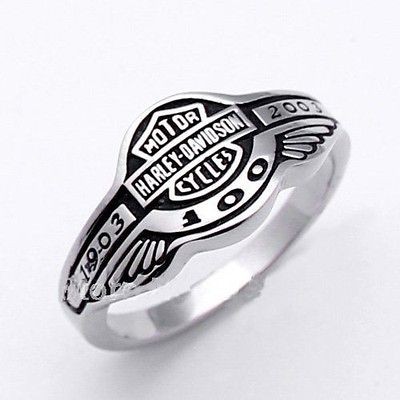   100 Anniversary 1903 2003 Ring Size12,Stainle​ss Steel Motor bike