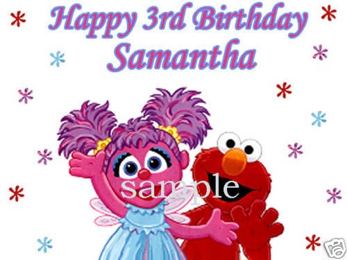 ABBY CADABBY ELMO Edible CAKE Image Icing Topper Custom