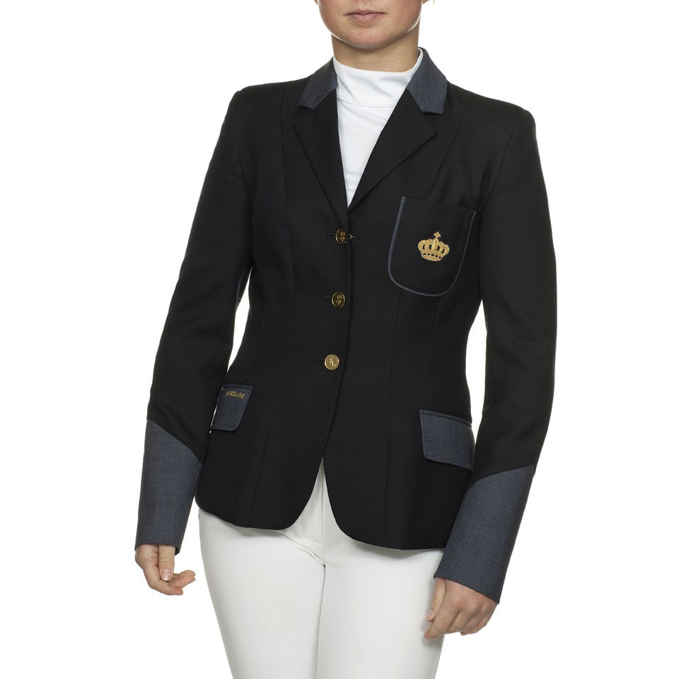 KINGSLAND EQUESTRIAN CHANCERY HERRINGBONE LADIES SHOW JACKET   DARK 