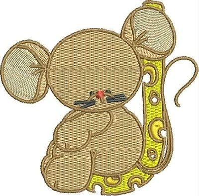 MICE ALPHABET 30 MACHINE EMBROIDERY DESIGNS 2 SIZES