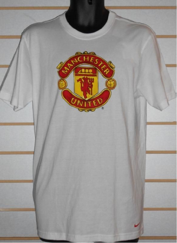 Nike Manchester United Football Club T SHIRT Mens WHITE UK M L XL 