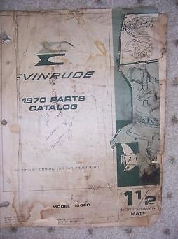 1970 Evinrude Outboard Parts Catalog 1 1/2 HP Mate B